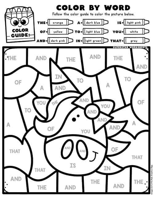 kindergarten sight words printables