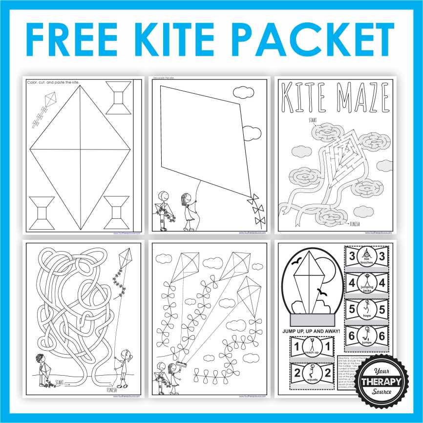 kite template free printable