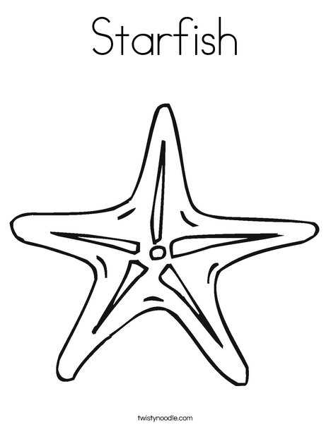 printable starfish coloring page