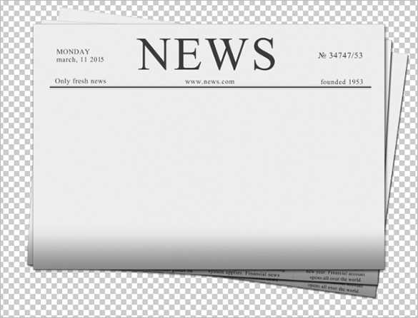 printable blank newspaper template