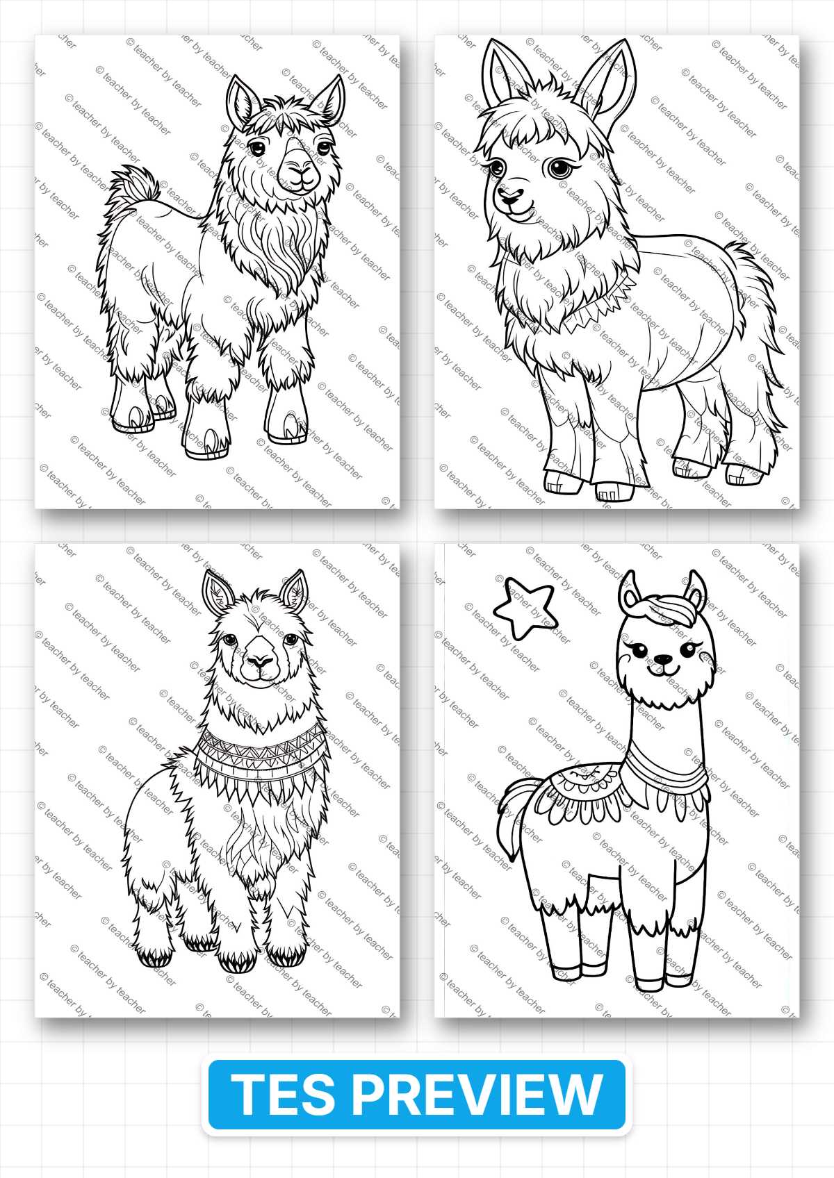 printable llama coloring pages