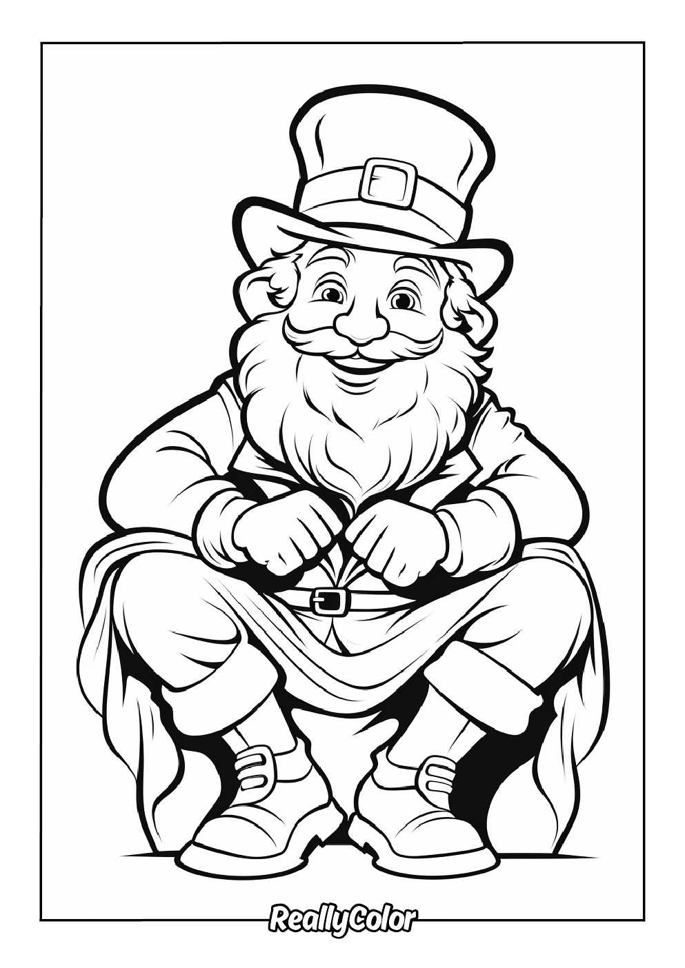 free printable leprechaun coloring pages