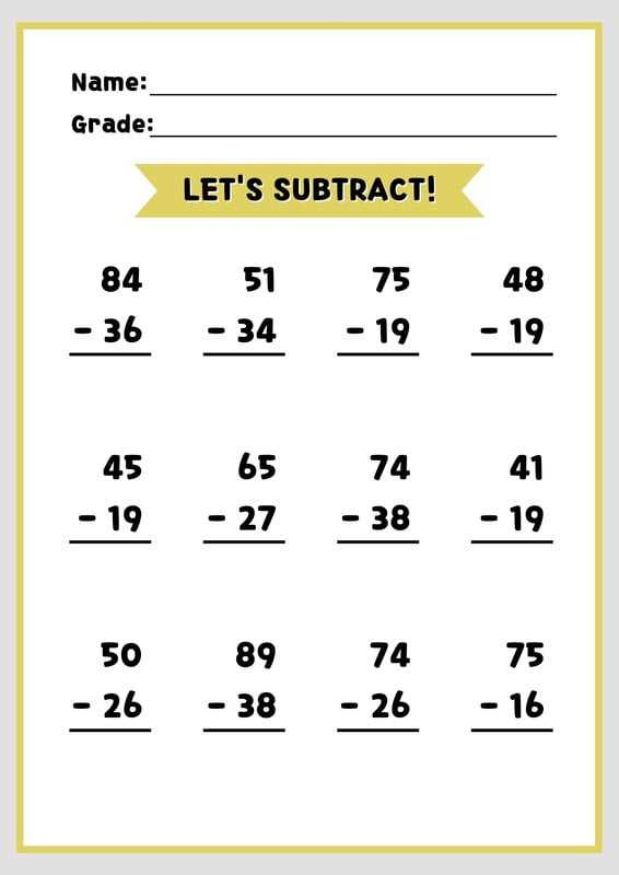math for 2nd graders worksheets printable