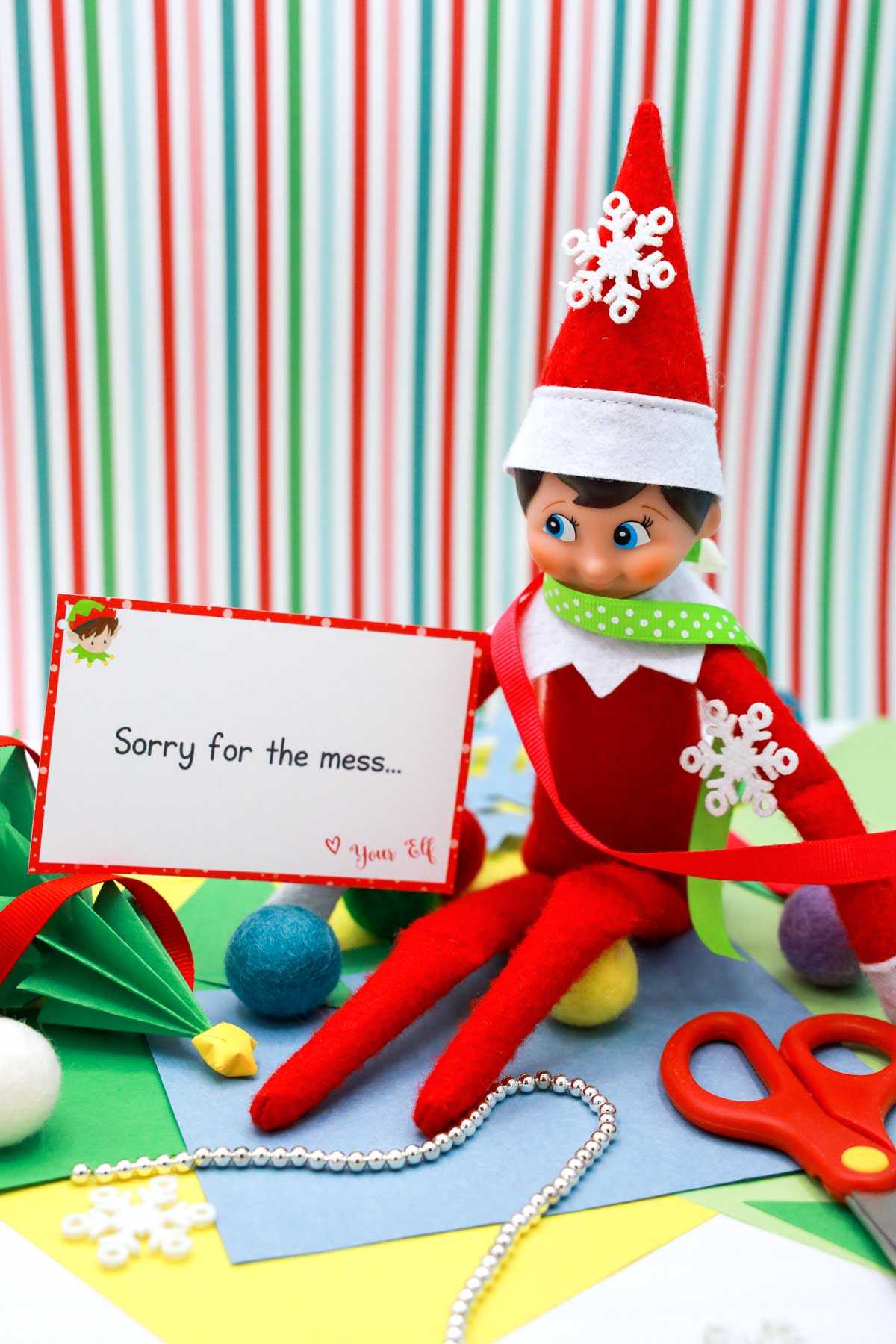 elf on a shelf printable notes