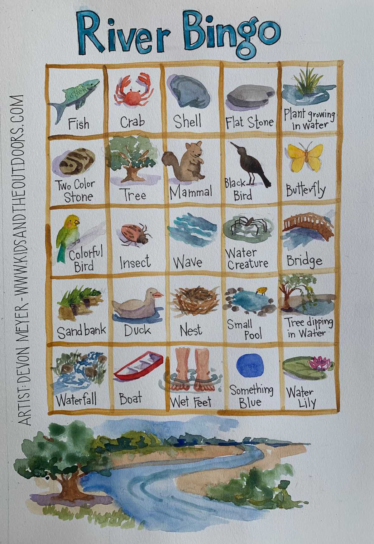 nature bingo printables