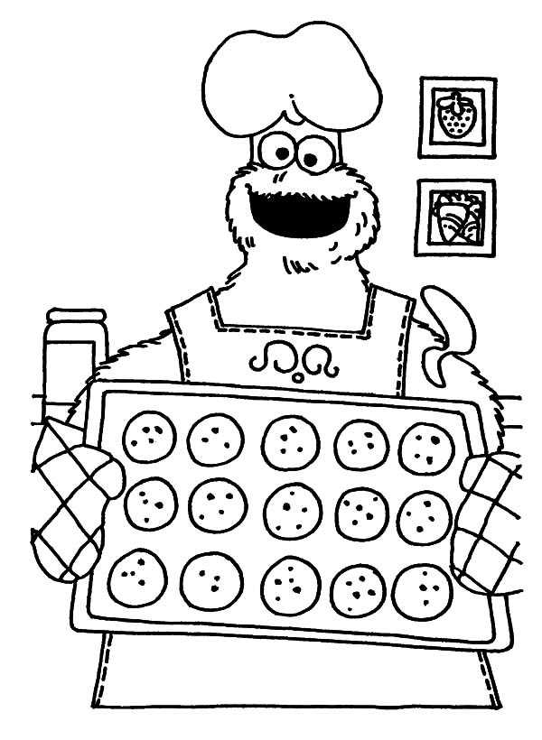 cookie monster coloring pages printable