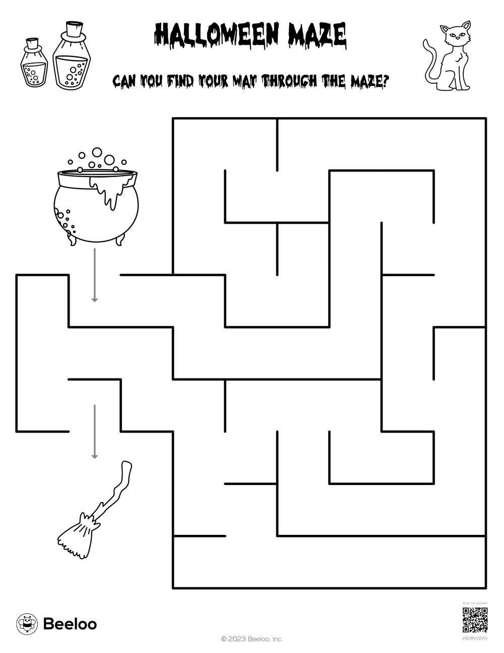 halloween mazes printable