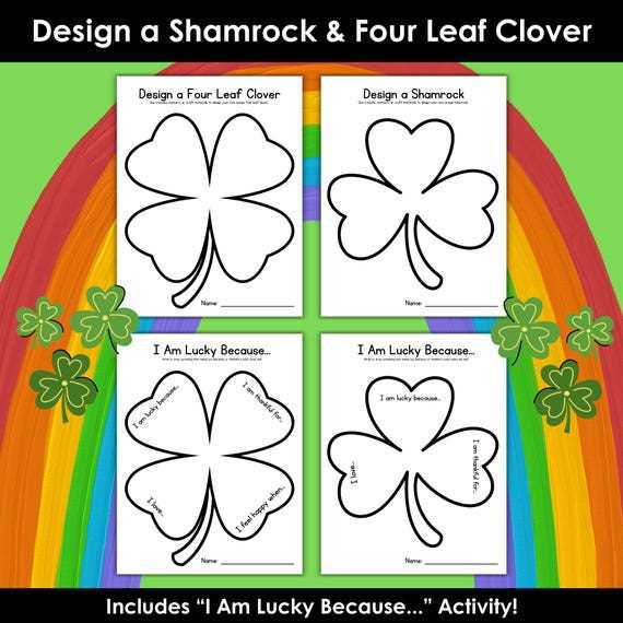 printable green shamrocks