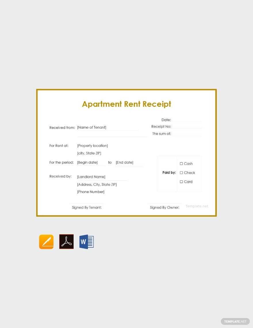 free rent receipts printable
