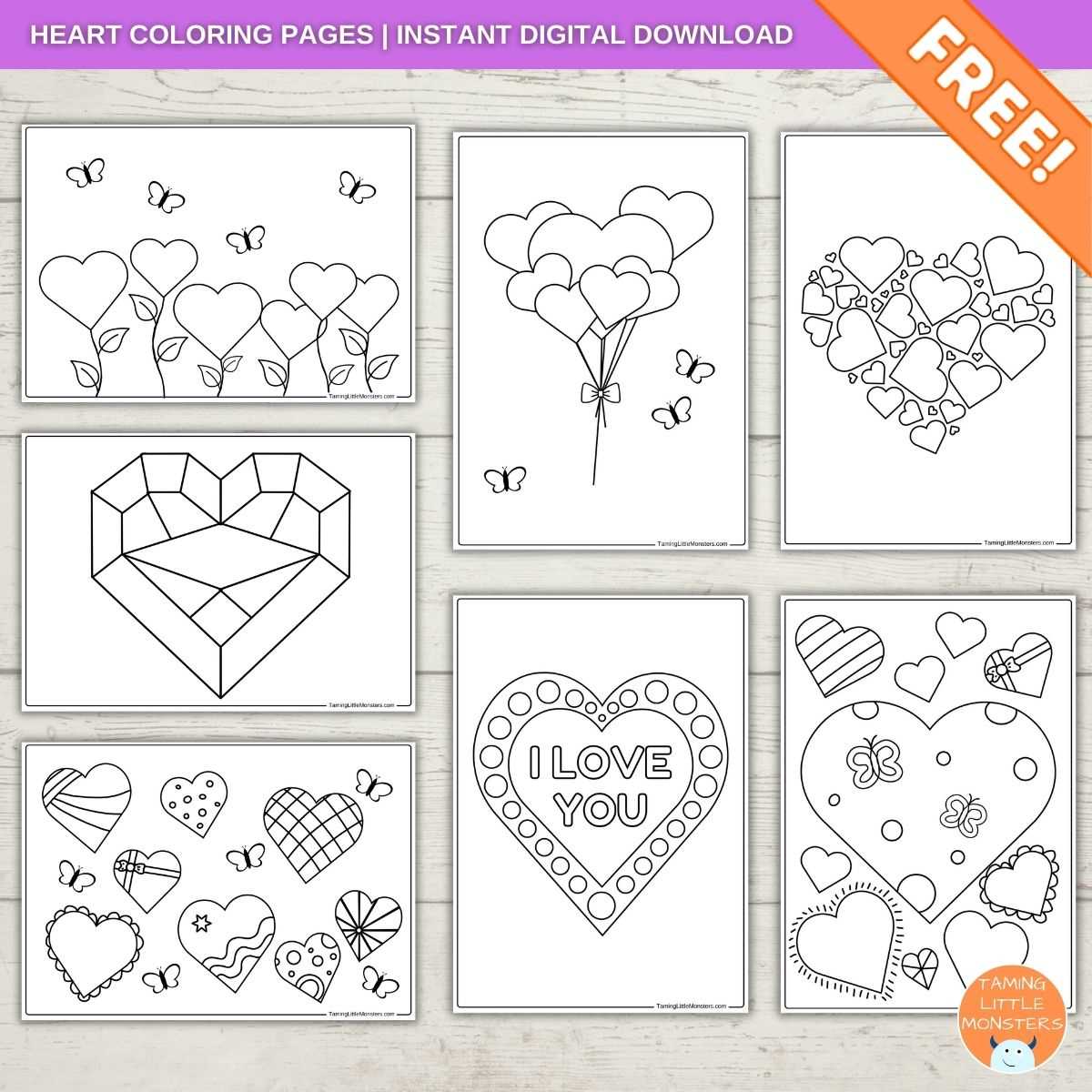 hearts coloring pages printable