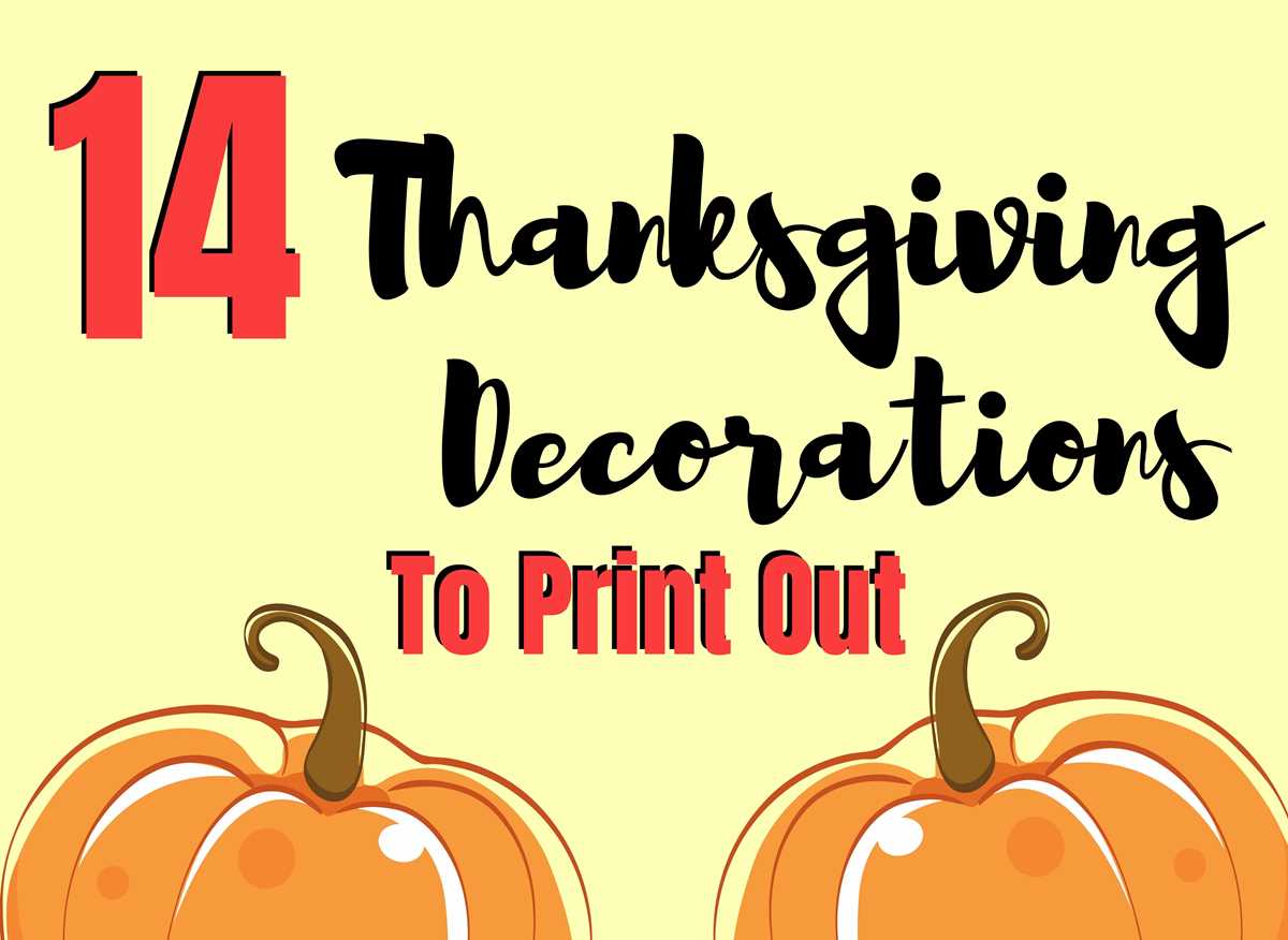 thanksgiving decor printables