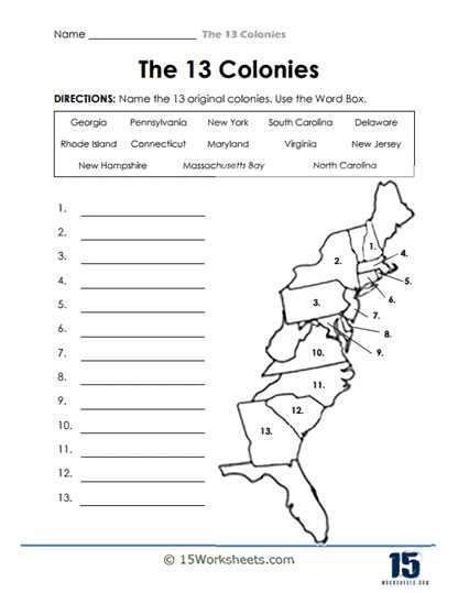 map of 13 colonies printable