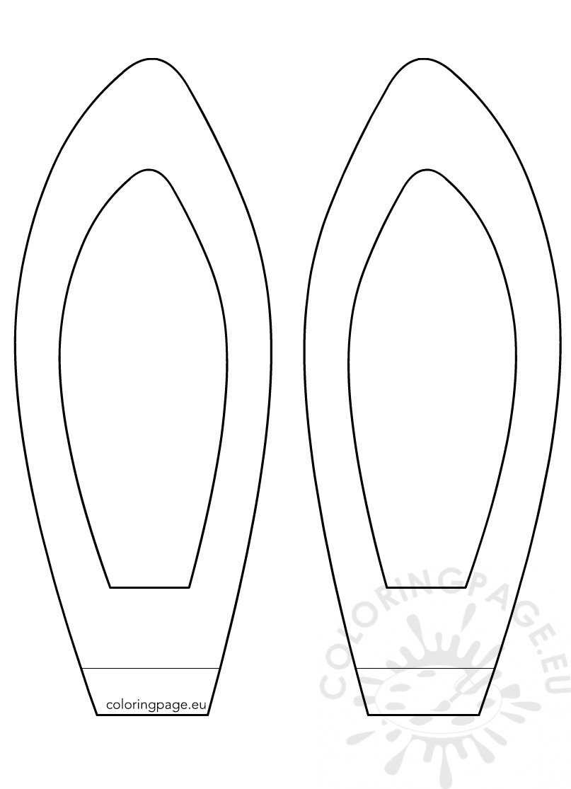 bunny ear template printable