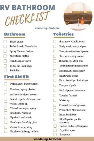 rv checklist printable