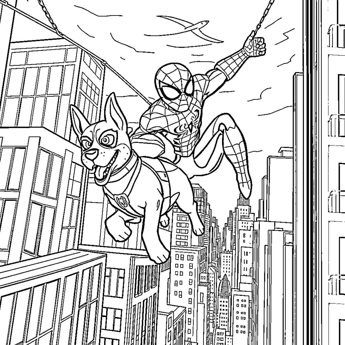 spiderman drawing printable