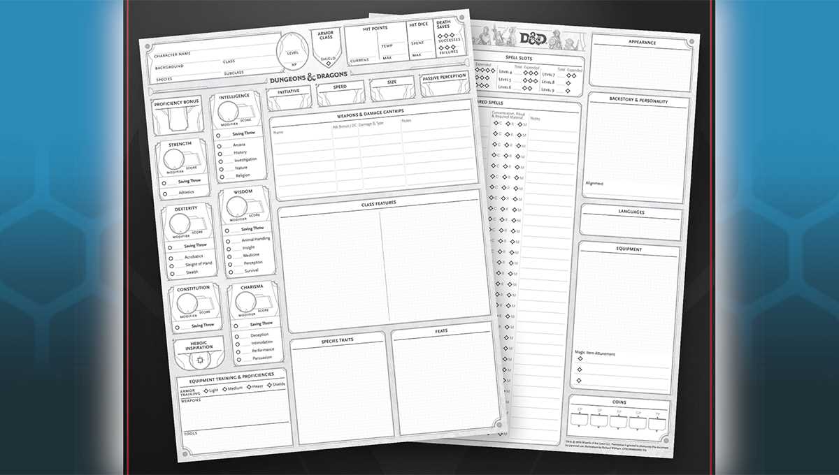 free printable dnd character sheet