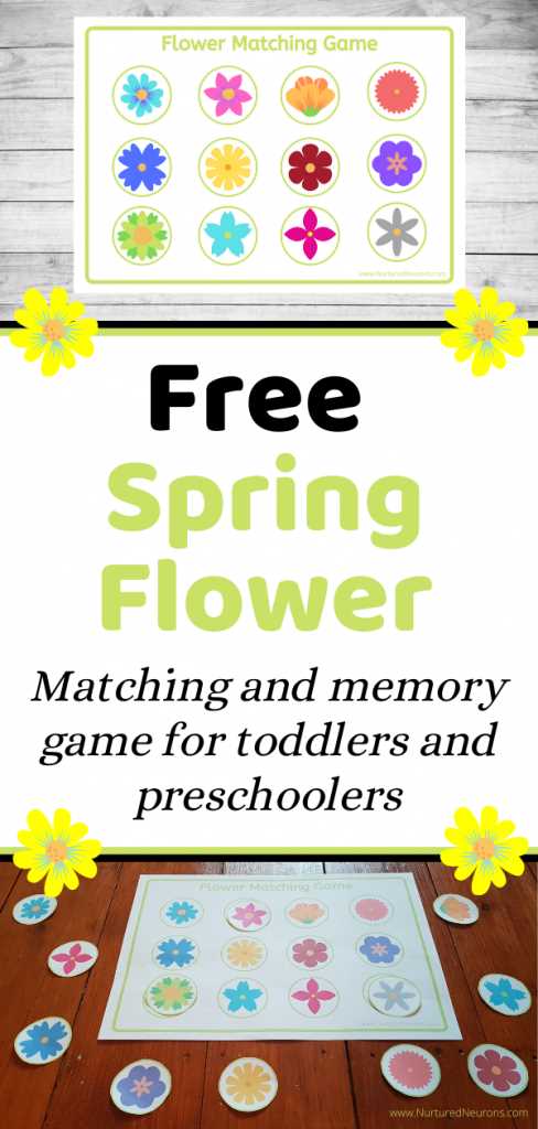 flower matching game printable