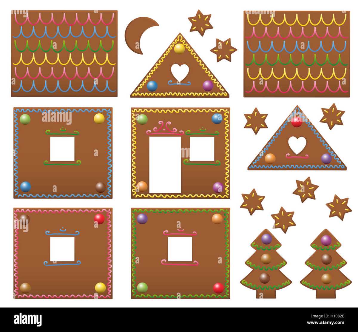 large gingerbread house template printable