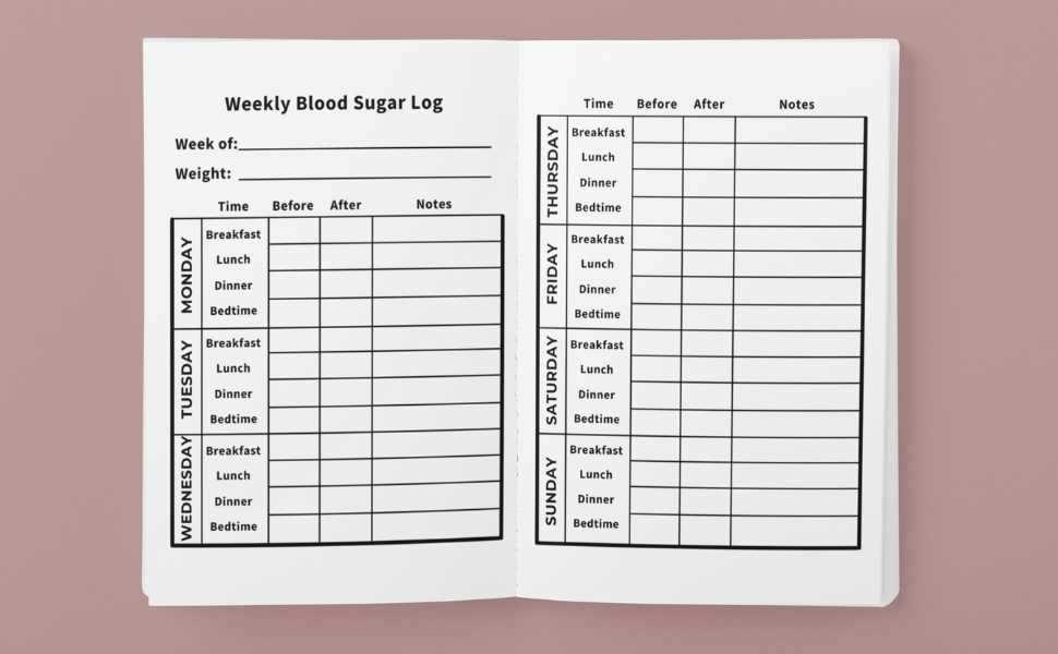 large print free printable blood sugar log sheet