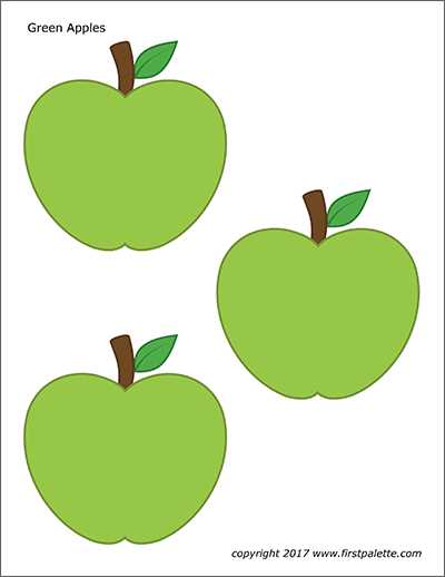 large printable apple template