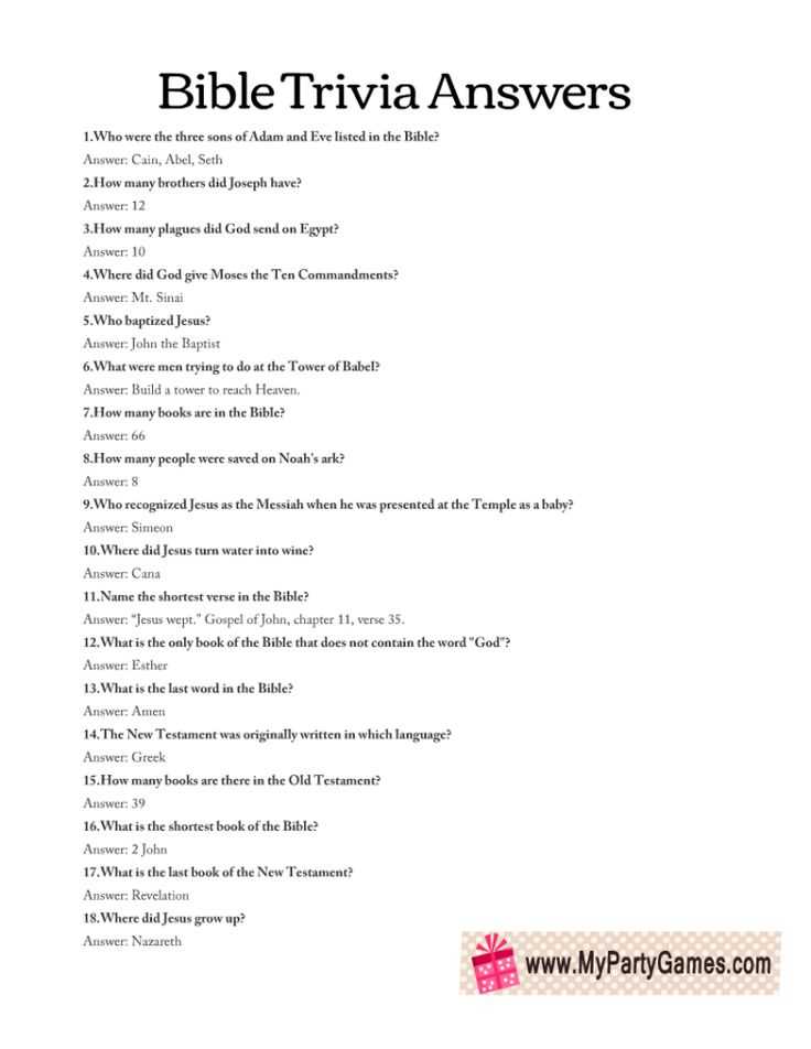 printable bible trivia