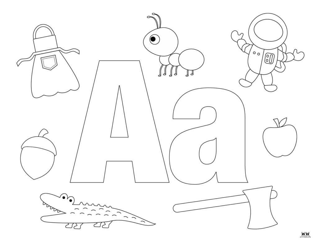 letter a coloring pages printable
