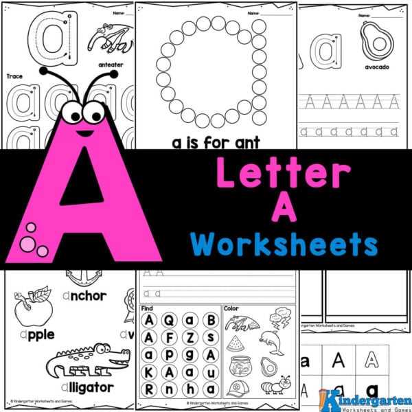 letter a free printable worksheets