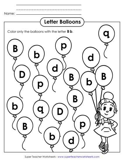 letter b free printable