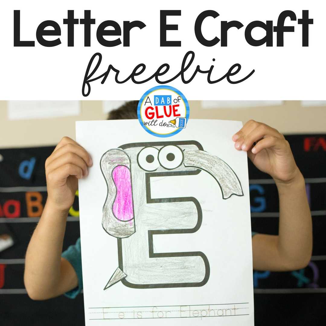 letter e craft printable