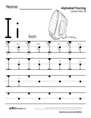 letter i craft printable