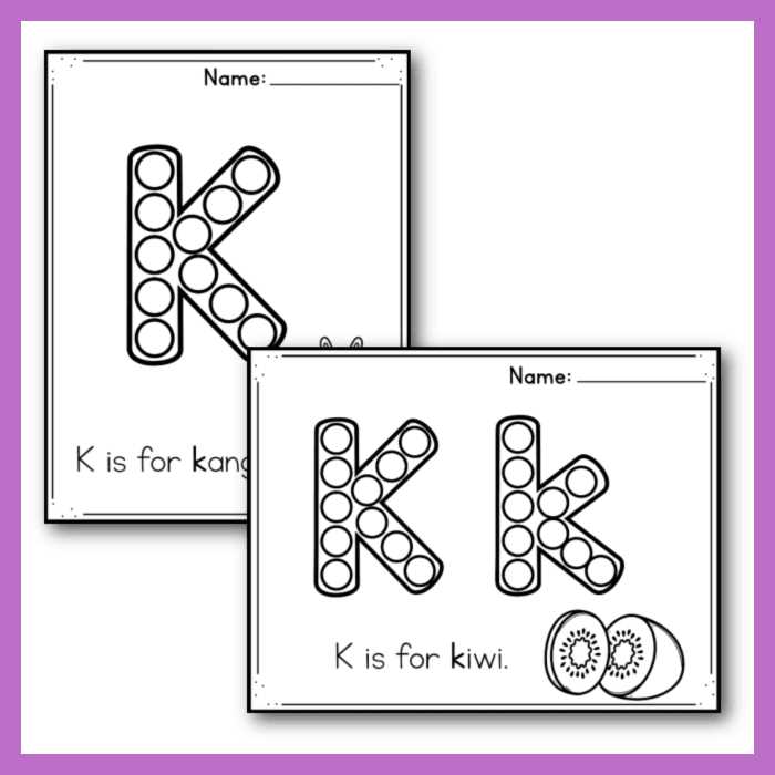 letter k printable activities