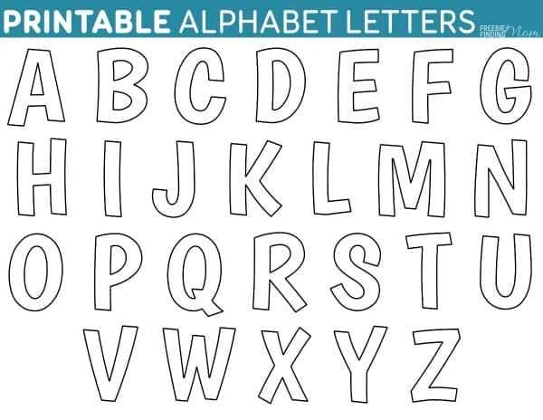 letter outline printable