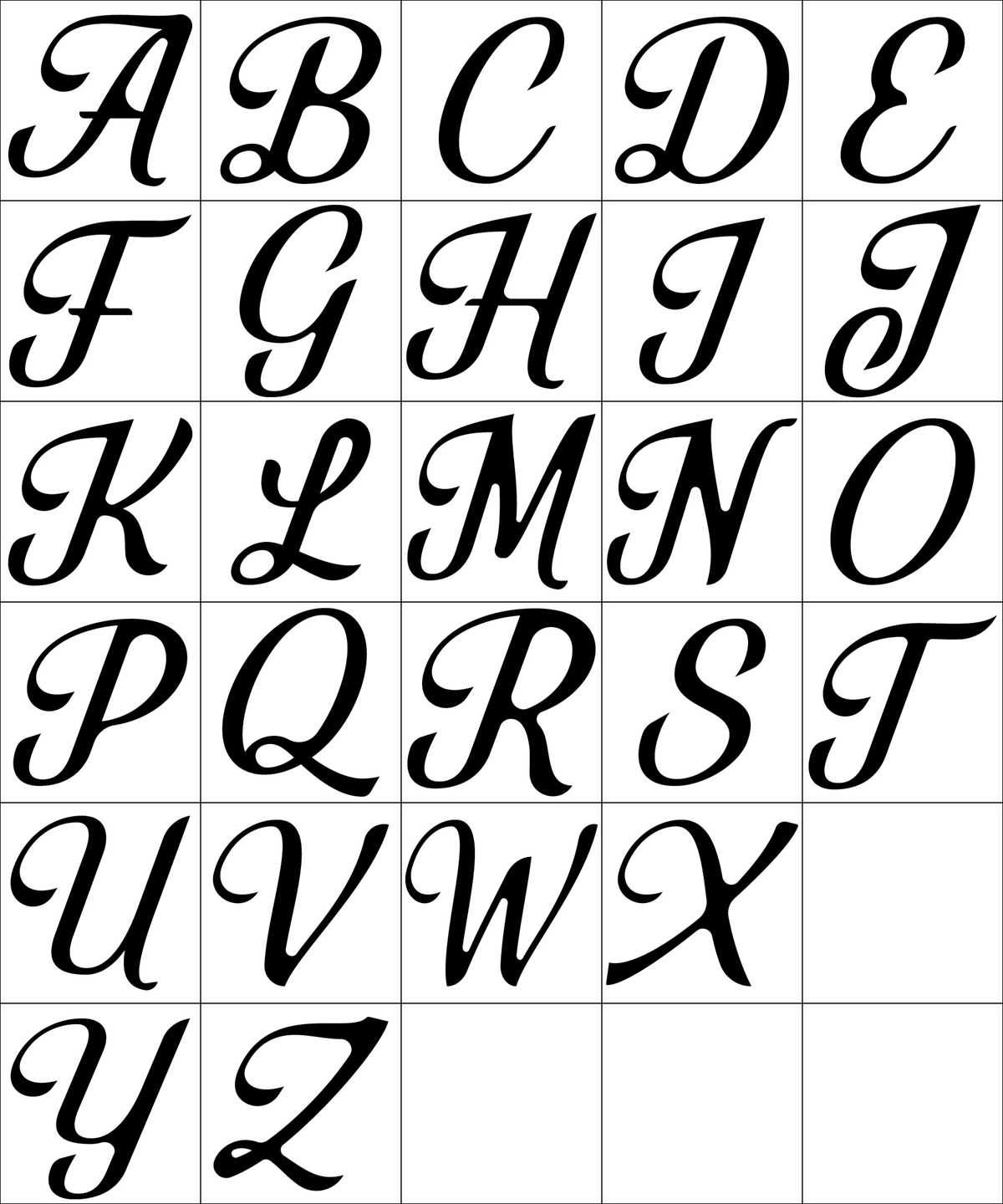 lettering alphabet printable