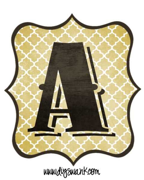 letters printable banner