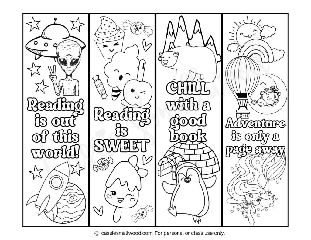 bookmark coloring printable