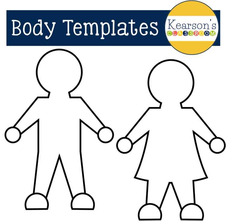 printable person outline