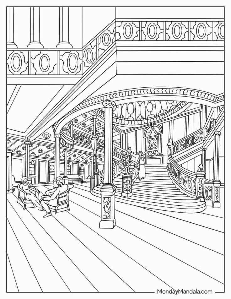titanic printable coloring pages