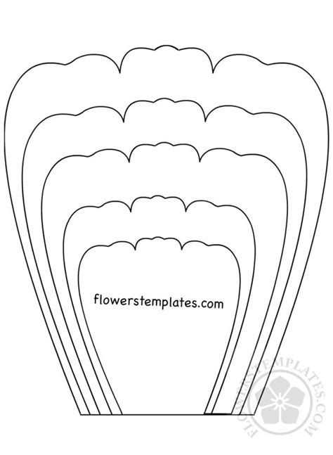 large flower petal template printable