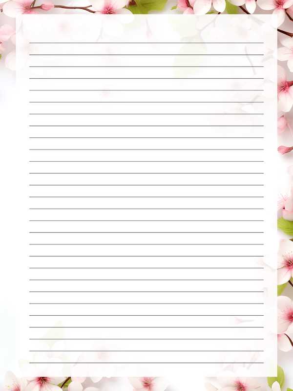 lined stationery printable