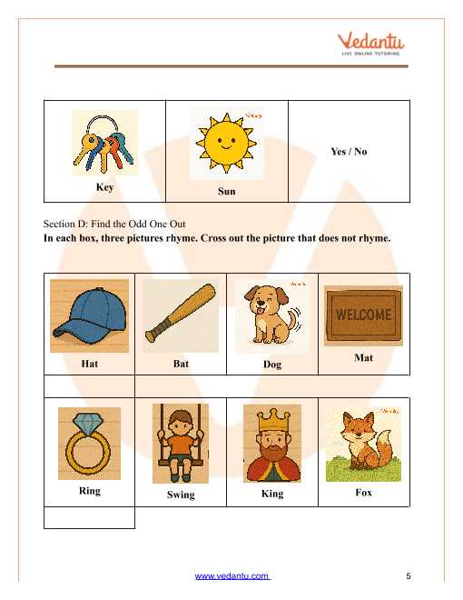 rhyming worksheets free printable