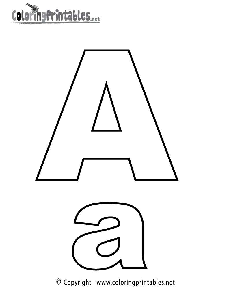 free alphabet coloring printables