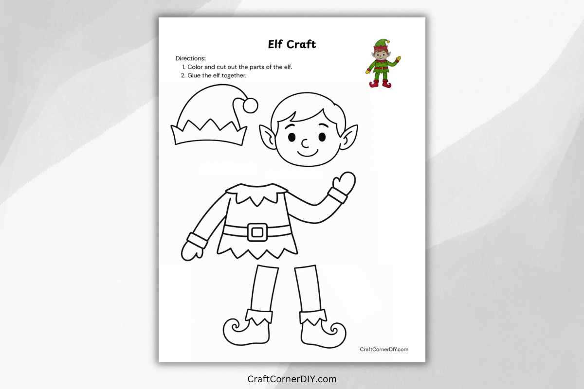 elf printable craft