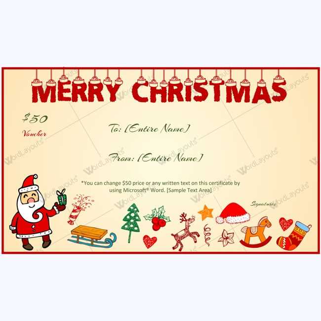printable gift certificates for christmas