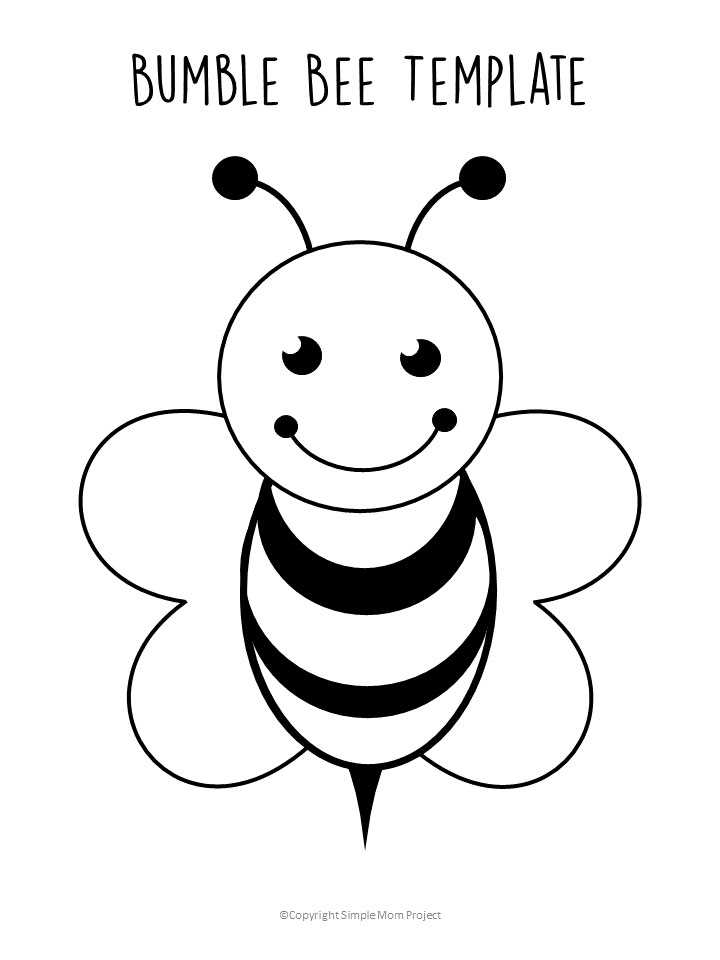 bee printable template