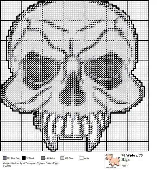 free printable plastic canvas patterns skulls
