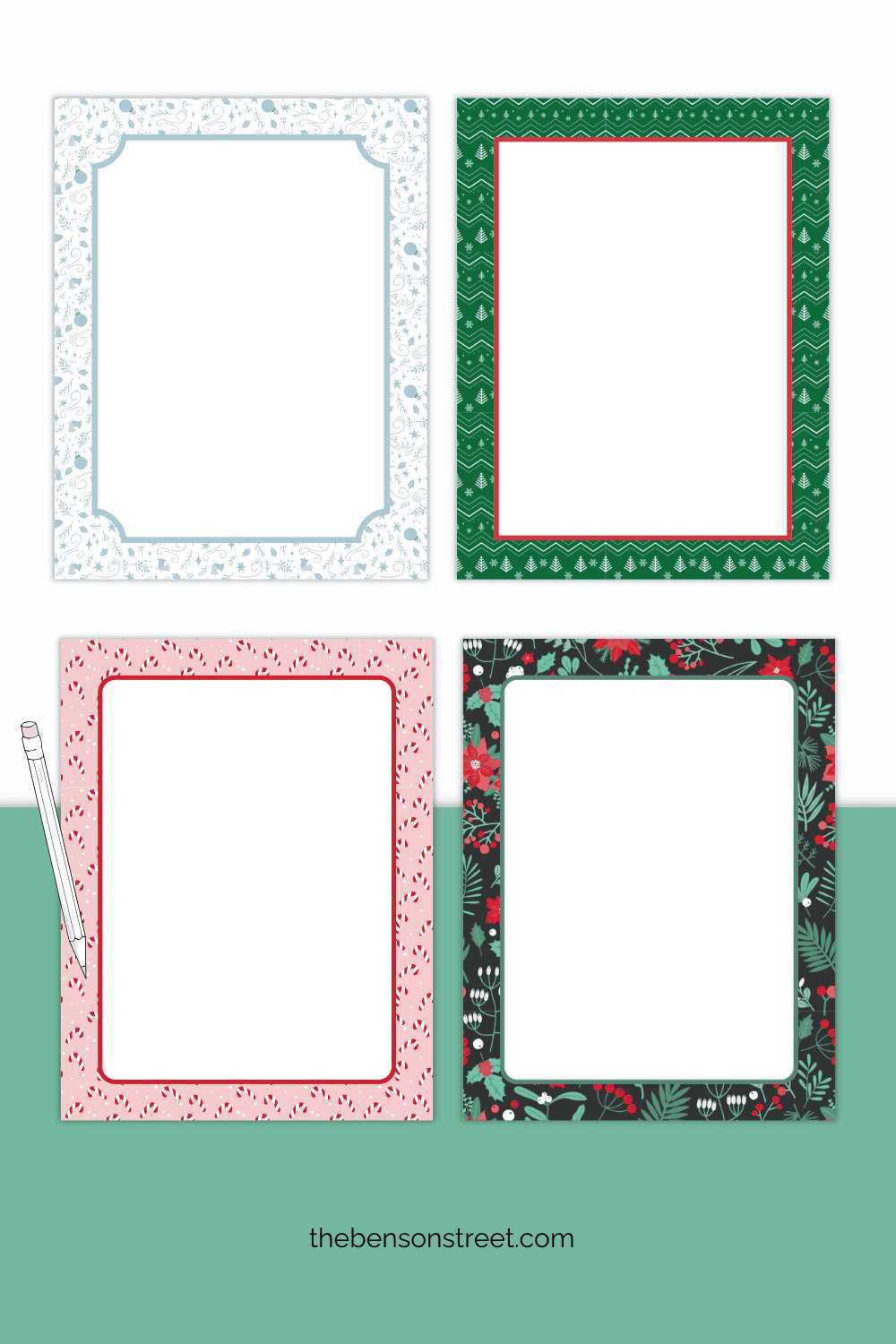 free christmas border paper printable