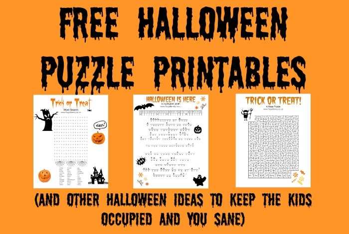 free printable halloween puzzles