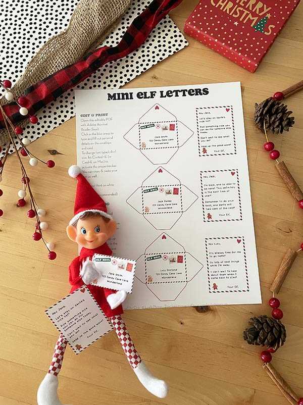 free elf shelf printables