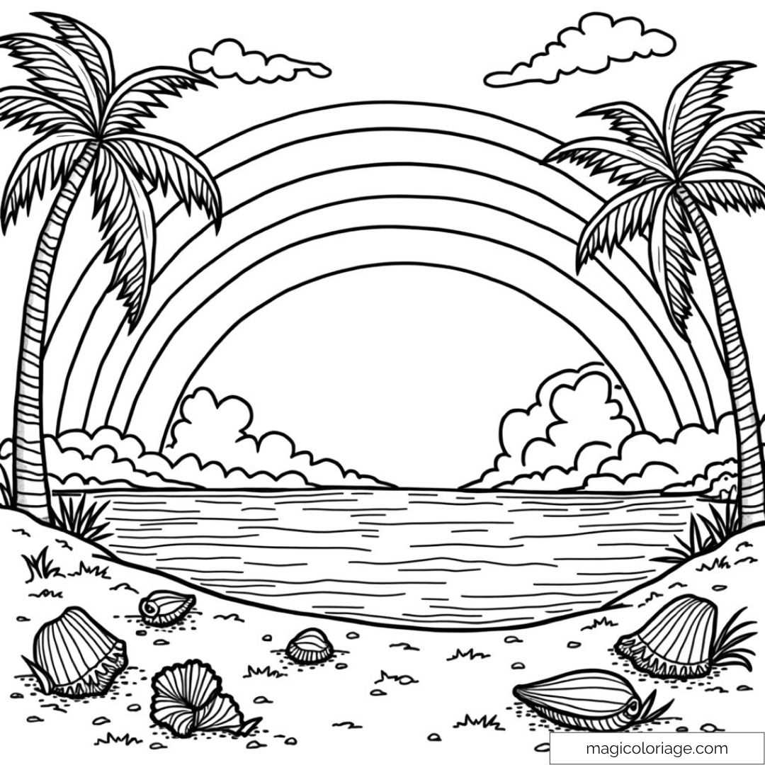 rainbow printable coloring
