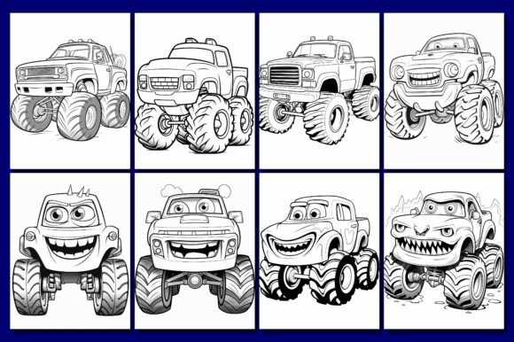 free monster truck printable coloring pages
